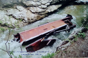 поезд в Гуамском ущелье